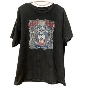 Vintage Wise Guys Voo Doo New Orleans Logo T Shirt Medium Distressed Grunge